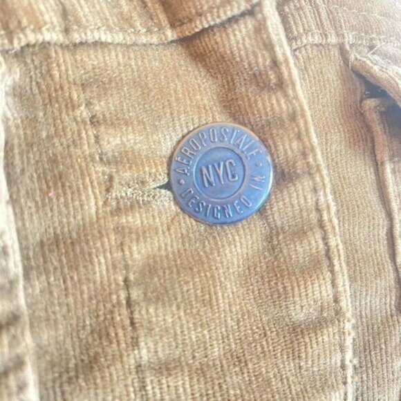 Aeropostale Womens Chocolate Brown Fine Corduroy Jacket Size M Trucker Fall Jack - Picture 6 of 11
